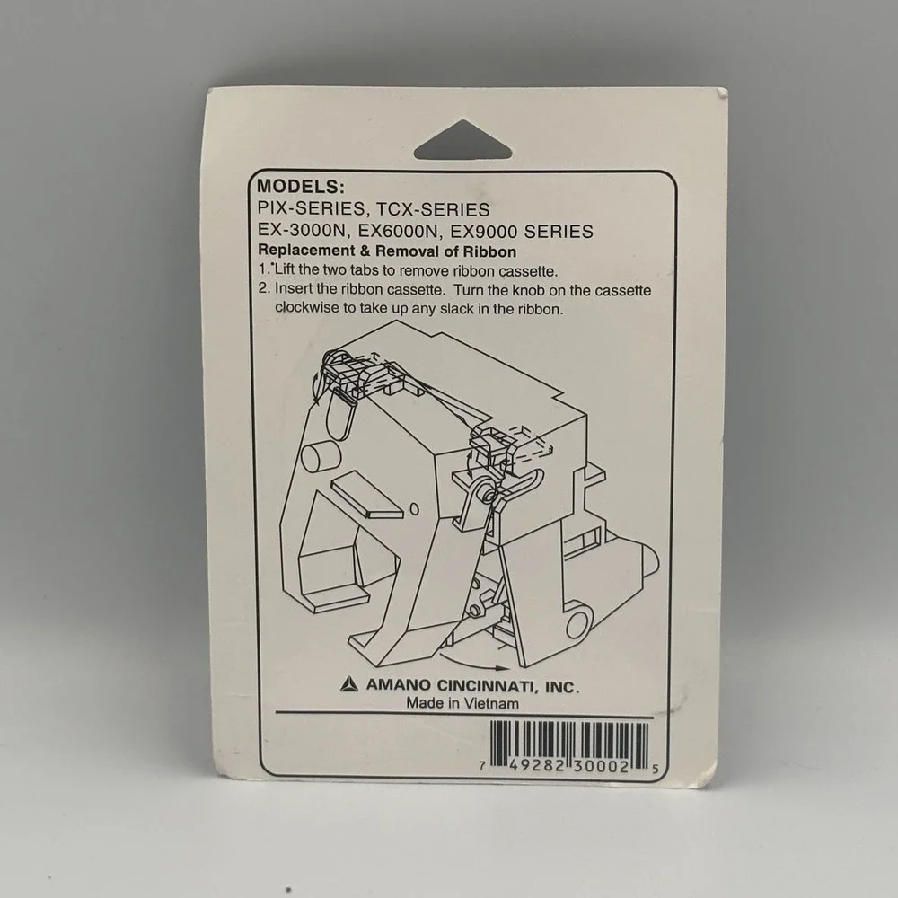 NEW GENUINE AMANO CE-315151 TIME CLOCK RIBBON CASSETTE PIX TCX‎ EX SERIES SEALED